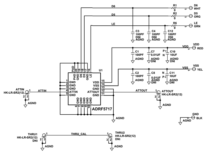 原理图 - Analog Devices Inc. EVAL-ADRF5717 评估板